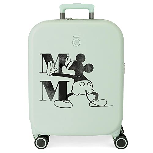 Disney Mickey Happiness Grün Kabinenkoffer 40 x 55 x 20 cm starres ABS integrierter TSA-Verschluss 37 l 2,74 kg 4 Doppelrollen Handgepäck von Disney