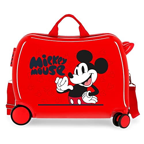 Disney Mickey Mouse Fashion Kinderkoffer, Rot, 50 x 39 x 20 cm, starre ABS-Kombinationsverschluss, 34 l, 1,8 kg, 4 Räder, Handgepäck, rot, kinderkoffer Disney Mickey Mouse Fashion Kinderkoffer, Rot, 50 x 39 x 20 cm, starre ABS-Kombinationsverschluss, 34 l, 1,8 kg, 4 Räder, Handgepäck, rot, kinderkoffer von Disney