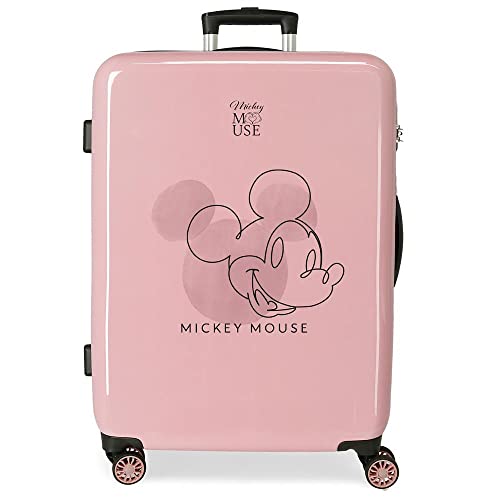Disney Mickey Outline Koffer, mittelgroß, Rosa, 48 x 68 x 26 cm, starr, ABS-Verschluss, integriert, 70 l, 3 kg, 4 Räder, Tailla unica Disney Mickey Outline Koffer, mittelgroß, Rosa, 48 x 68 x 26 cm, starr, ABS-Verschluss, integriert, 70 l, 3 kg, 4 Räder, Tailla unica von Disney