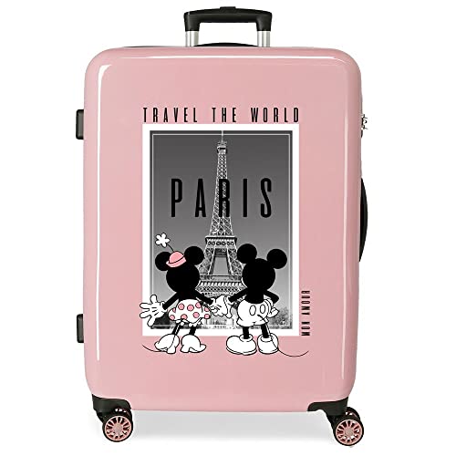 Disney Mickey und Minnie Travel the World Paris Mittelgroßer Koffer Nude 48x68x26 cm Starres ABS Seitlicher Kombinationsverschluss 70L 3 kg 4 Doppelrollen Disney Mickey und Minnie Travel the World Paris Mittelgroßer Koffer Nude 48x68x26 cm Starres ABS Seitlicher Kombinationsverschluss 70L 3 kg 4 Doppelrollen von Disney