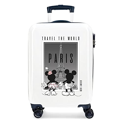 Disney Mickey und Minnie Travel the World Paris Kabinenkoffer Weiß 38x55x20 cm Starres ABS Seitliches Zahlenschloss 34L 2 kg 4 Doppelrollen Handgepäck Disney Mickey und Minnie Travel the World Paris Kabinenkoffer Weiß 38x55x20 cm Starres ABS Seitliches Zahlenschloss 34L 2 kg 4 Doppelrollen Handgepäck von Disney