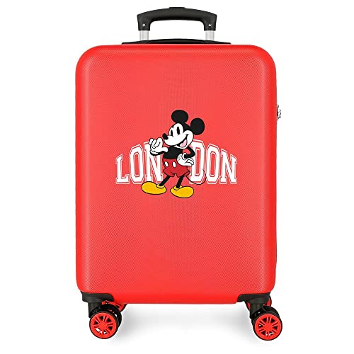 Disney Mickey & Minnie Reise-nach-London-Kabinenkoffer, Rot, 38 x 55 x 20 cm, starres ABS, seitliches Zahlenschloss, 35 l, 2 kg, 4 Doppelrollen, Handgepäck Disney Mickey & Minnie Reise-nach-London-Kabinenkoffer, Rot, 38 x 55 x 20 cm, starres ABS, seitliches Zahlenschloss, 35 l, 2 kg, 4 Doppelrollen, Handgepäck von Disney