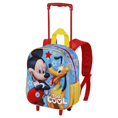 Disney Micky Maus Pal-Kleiner 3D Rucksack mit Rädern, Blau, 26 x 34 cm, Kapazität 12,5 L von Disney