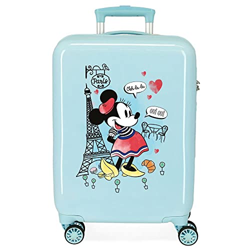 Disney Minnie Around The World Kabinentasche, Türkis, 38 x 55 x 20 cm, starr, ABS, seitlicher Zahlenkombinationsverschluss 34 2 kg, 4 Doppelrollen, Handgepäck. Disney Minnie Around The World Kabinentasche, Türkis, 38 x 55 x 20 cm, starr, ABS, seitlicher Zahlenkombinationsverschluss 34 2 kg, 4 Doppelrollen, Handgepäck. von Disney