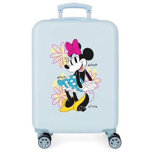 Disney Minnie Bold Kabinenkoffer Blau 38x55x20 cm Starres ABS Seitliches Zahlenschloss 35L 2 kg 4 Doppelrollen Handgepäck von Disney