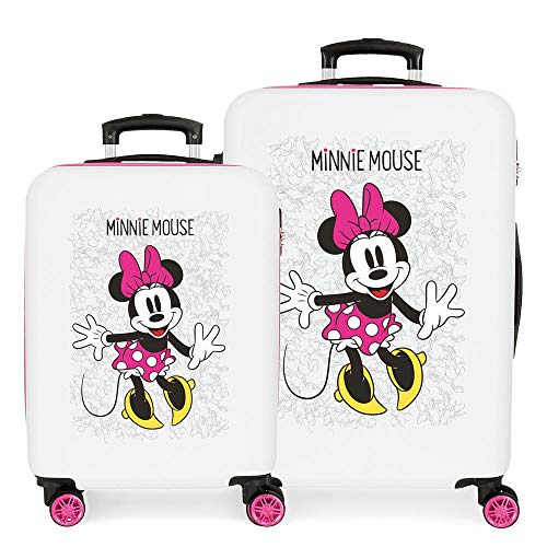 Disney Minnie Enjoy the Day Kofferset Weiß 55/68 cms Hartschalen ABS Kombinationsschloss 104L 4 Doppelräder Handgepäck Disney Minnie Enjoy the Day Kofferset Weiß 55/68 cms Hartschalen ABS Kombinationsschloss 104L 4 Doppelräder Handgepäck von Disney