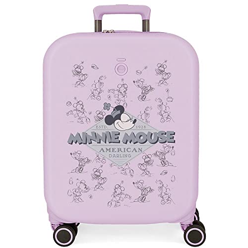 Disney Minnie Happiness Lila Kabinenkoffer 40 x 55 x 20 cm starres ABS integrierter TSA-Verschluss 37 l 3,22 kg 4 Doppelrollen Handgepäck Disney Minnie Happiness Lila Kabinenkoffer 40 x 55 x 20 cm starres ABS integrierter TSA-Verschluss 37 l 3,22 kg 4 Doppelrollen Handgepäck von Disney