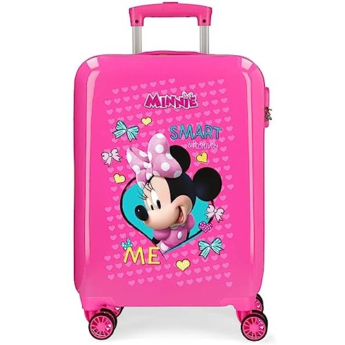 Disney Minnie Happy Helpers Kabinenkoffer Rosa 34x55x20 cms Hartschalen ABS Kombinationsschloss 34L 2,6Kgs 4 Doppelräder Handgepäck von Disney