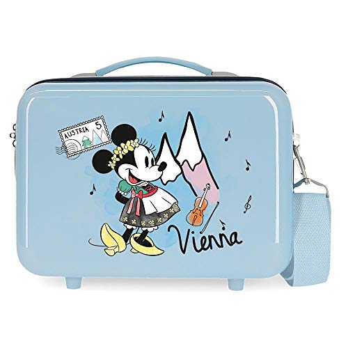 Disney Minnie Let´S Travel Kulturbeutel, anpassbar, Blau, 29 x 21 x 15 cm, starr, ABS 9,14 l von Disney