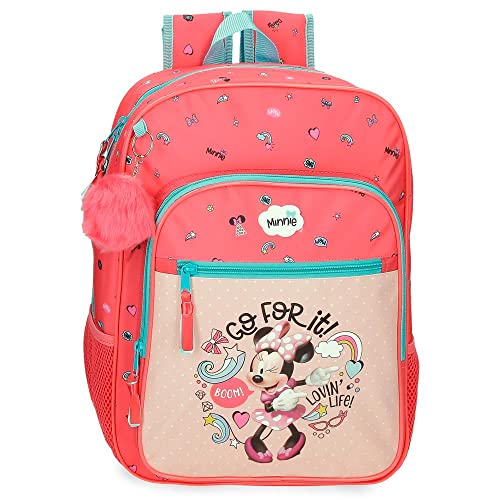 Disney Minnie Lovin Life Schulrucksack, Mehrfarbig, 30 x 38 x 12 cm Mikrofaser 13,68 l, bunt, Schulrucksack von Disney