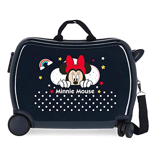 Disney Minnie Rainbow Kinderkoffer, blau, 50 x 38 x 20 cm, starr, ABS, seitlicher Zahlenkombinationsverschluss, 34 l, 2,98 kg, 4 Handgepäckträger Disney Minnie Rainbow Kinderkoffer, blau, 50 x 38 x 20 cm, starr, ABS, seitlicher Zahlenkombinationsverschluss, 34 l, 2,98 kg, 4 Handgepäckträger von Disney