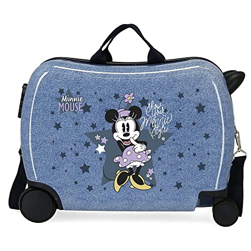 Disney Minnie Style Blue Kinderkoffer 50 x 39 x 20 cm starres ABS-Seitenkombinationsschloss 34 l 1,8 kg 4 Rollen Handgepäck von Disney