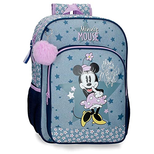 Disney Minnie Style Schulrucksack mit blauem Trolley 30x40x13 cm Polyester 15,6L von Disney