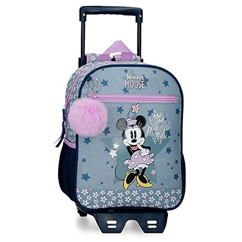 Disney Minnie Style Vorschulrucksack mit blauem Trolley 23x28x10 cm Polyester 6,44L von Disney