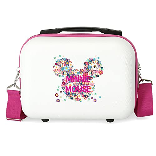 Disney Minnie Sunny Day Anpassungsfähiger Schönheitsfall Rosa 29x21x15 cms ABS, Weiß von Disney