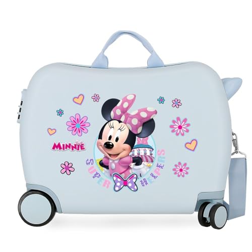 Joumma Disney Minnie-Helper-Kabinenkoffer, Kinderkoffer, aus ABS, einem robusten Material, Vier multidirektionale Doppelrollen, seitlicher Kombinationsverschluss, hellblau, 50x38x20 cms, Kinderkoffer Joumma Disney Minnie-Helper-Kabinenkoffer, Kinderkoffer, aus ABS, einem robusten Material, Vier multidirektionale Doppelrollen, seitlicher Kombinationsverschluss, hellblau, 50x38x20 cms, Kinderkoffer von Disney