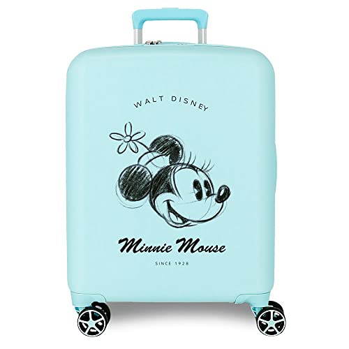Disney Minnie You are Magic Kabinenkoffer, Blau, 40 x 55 x 20 cm, starres ABS, integriertes TSA-Schloss, 38,4 l, 2,82 kg, 4 Doppelrollen, Handgepäck Disney Minnie You are Magic Kabinenkoffer, Blau, 40 x 55 x 20 cm, starres ABS, integriertes TSA-Schloss, 38,4 l, 2,82 kg, 4 Doppelrollen, Handgepäck von Disney