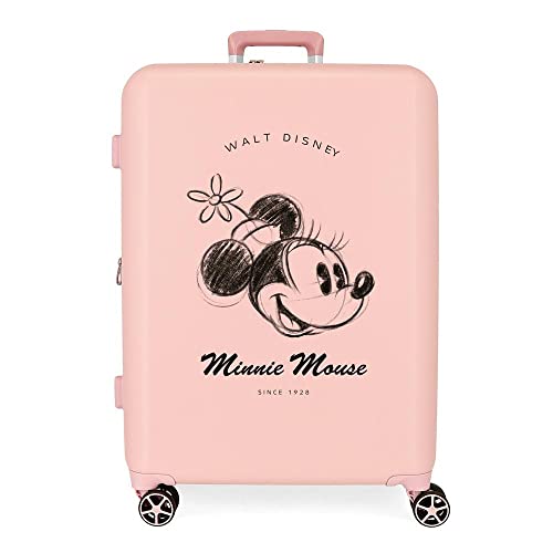 Disney Minnie You are Magic Mittelgroßer Koffer Nude 48x70x26 cm Starres ABS Integrierter TSA-Verschluss 88L 3,98 kg 4 Doppelräder von Disney