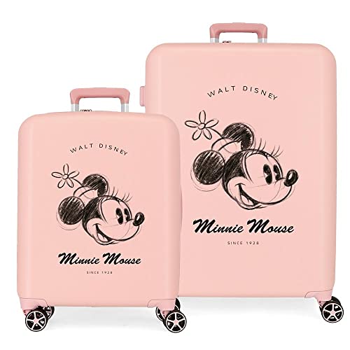 Disney Minnie You are Magic Nude Koffer-Set, 55/70 cm, starres ABS, integrierter TSA-Verschluss, 88 l, 6,8 kg, 4 Doppelrollen, Handgepäck Disney Minnie You are Magic Nude Koffer-Set, 55/70 cm, starres ABS, integrierter TSA-Verschluss, 88 l, 6,8 kg, 4 Doppelrollen, Handgepäck von Disney