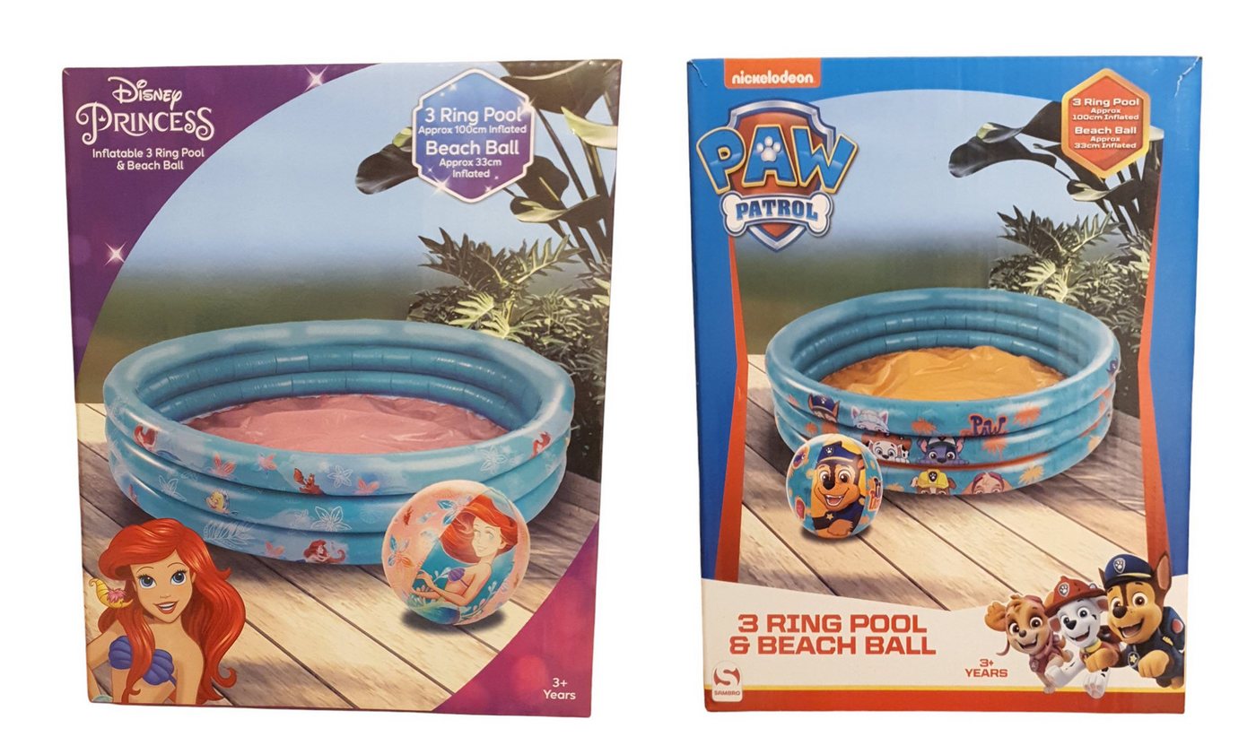 Disney Planschbecken Pool 3 Ringe mit Strandball 100 cm 3 Ring Pool w. Beach Ball von Disney
