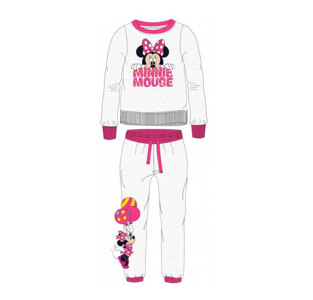 Disney Shirt & Hose Freizeit- / Trainingsanzug "Minnie Maus " grau-pink (Set, 2-tlg) von Disney