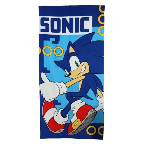 Disney Sonic Polyester-Handtuch, weich und saugfähig, Sonic-Design, perfekt für Wasseraktivitäten, Marine, Einheitsgröße Disney Sonic Polyester-Handtuch, weich und saugfähig, Sonic-Design, perfekt für Wasseraktivitäten, Marine, Einheitsgröße von Disney