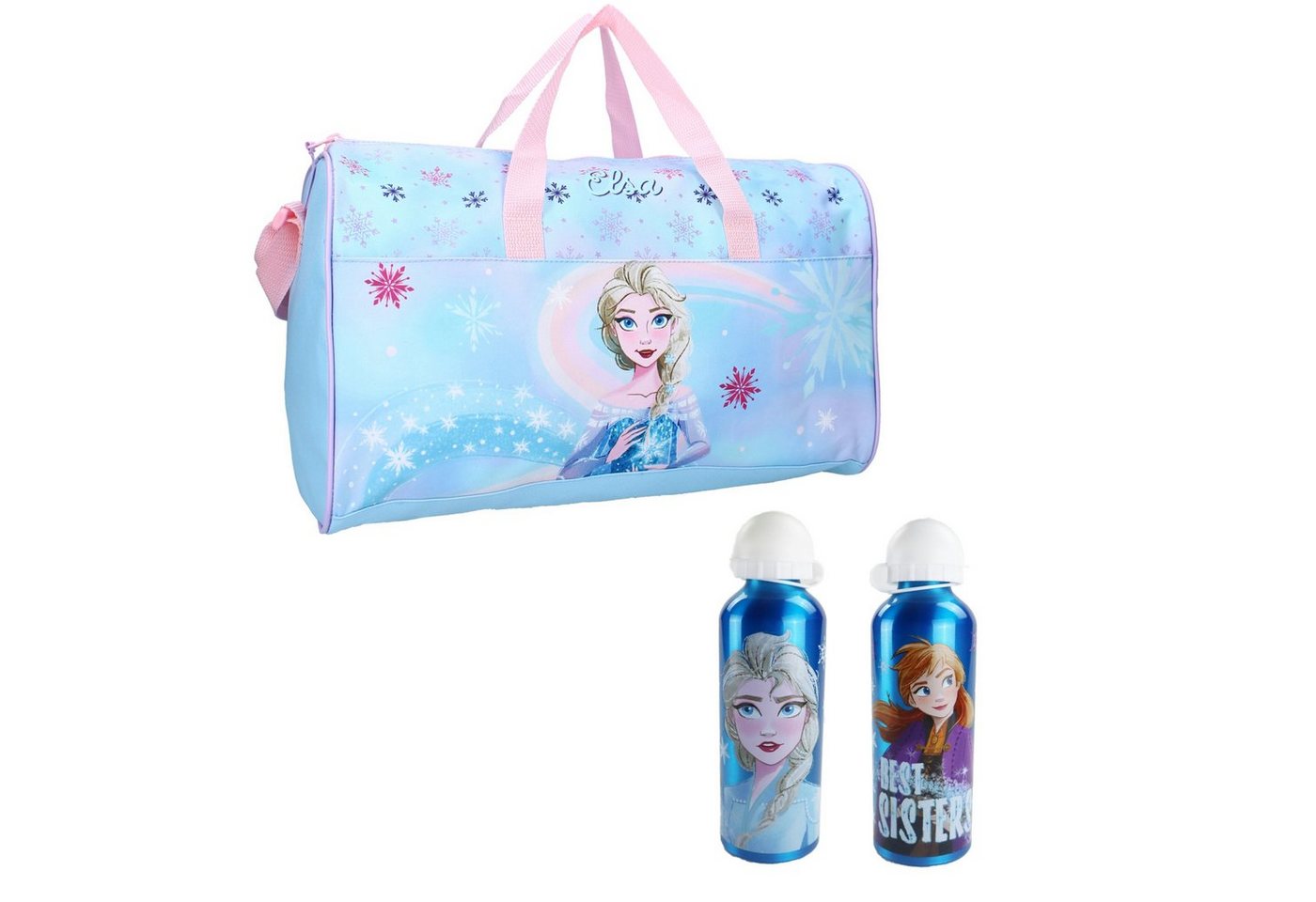 Disney Sporttasche Disney Die Eiskönigin Elsa 2tlg. Set Kinder Tasche plus Trinkflasche (2-tlg) von Disney