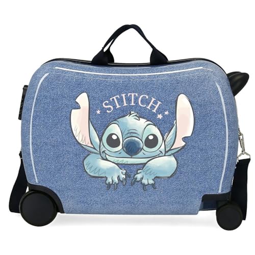 Disney Stich Dance it Out Kinderkoffer, blau, 50 x 38 x 20 cm, starr, ABS, seitlicher Kombinationsverschluss, 34 l, 1,8 kg, 2 Räder, Gepäck, Hand, blau, Talla única, Kinderkoffer Disney Stich Dance it Out Kinderkoffer, blau, 50 x 38 x 20 cm, starr, ABS, seitlicher Kombinationsverschluss, 34 l, 1,8 kg, 2 Räder, Gepäck, Hand, blau, Talla única, Kinderkoffer von Disney