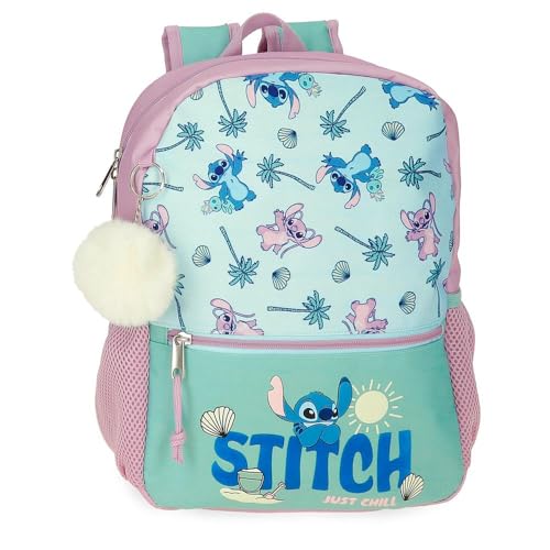Disney Stitch Just Chill Schulrucksack, Grün, 27 x 33 x 11 cm, Polyester von Joumma Bags, grün, Talla única, Schulrucksack Disney Stitch Just Chill Schulrucksack, Grün, 27 x 33 x 11 cm, Polyester von Joumma Bags, grün, Talla única, Schulrucksack von Disney