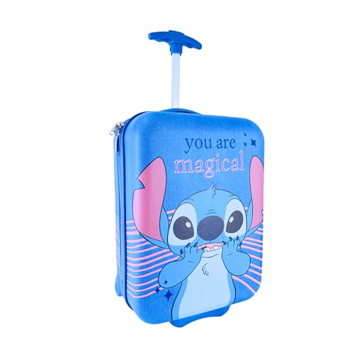 Disney Stitch Koffer für Mädchen, Handgepäck, 2 Stabile Räder, Verstellbarer Teleskopgriff, ABS Hartschalen Trolley, Geschenk für Mädchen und Jugendliche Disney Stitch Koffer für Mädchen, Handgepäck, 2 Stabile Räder, Verstellbarer Teleskopgriff, ABS Hartschalen Trolley, Geschenk für Mädchen und Jugendliche von Disney