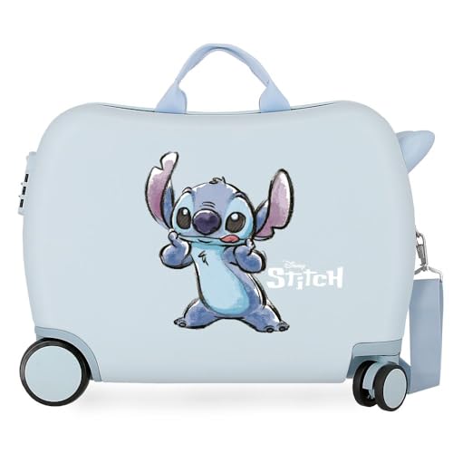 Disney Stitch Naughty Make a Face Blauer Kinderkoffer 50x38x20 cm Starres ABS Seitliches Zahlenschloss 34L 1,8 kg 4 Doppelrollen Handgepäck Disney Stitch Naughty Make a Face Blauer Kinderkoffer 50x38x20 cm Starres ABS Seitliches Zahlenschloss 34L 1,8 kg 4 Doppelrollen Handgepäck von Disney