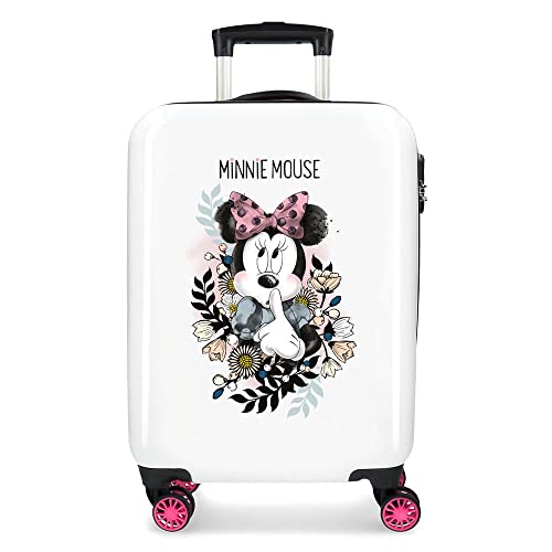 Disney Minnie Style Kabinenkoffer Mehrfarbig 37x55x20 cms Hartschalen ABS Kombinationsschloss 38.4L 2,9Kgs 4 Doppelräder Handgepäck, Weiß von Disney