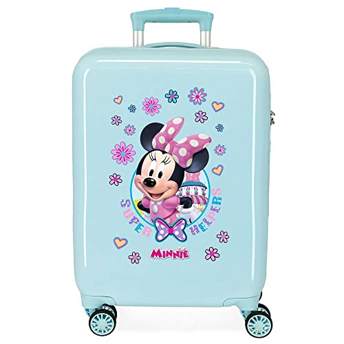 Joumma Disney Minnie-Helper-Kabinenkoffer, Kinderkoffer, aus ABS, einem robusten Material, Vier multidirektionale Doppelrollen, seitlicher Kombinationsverschluss, türkis, 38x55x20 cms, Koffer Joumma Disney Minnie-Helper-Kabinenkoffer, Kinderkoffer, aus ABS, einem robusten Material, Vier multidirektionale Doppelrollen, seitlicher Kombinationsverschluss, türkis, 38x55x20 cms, Koffer von Disney