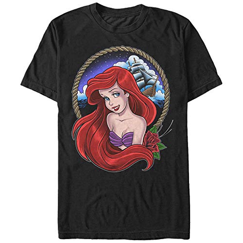Disney T-Shirt für Herren, Motiv Kleine Meerjungfrau, Arielle, Teil Ihrer Welt, Schwarz, XX-Large US von Disney