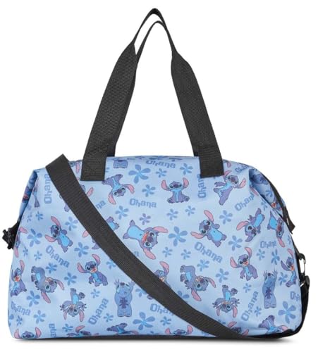 Disney Tragetasche mit Mickey Mouse Friends-Aufdruck für Wochenendreisen, Blau, Stitch Disney Tragetasche mit Mickey Mouse Friends-Aufdruck für Wochenendreisen, Blau, Stitch von Disney