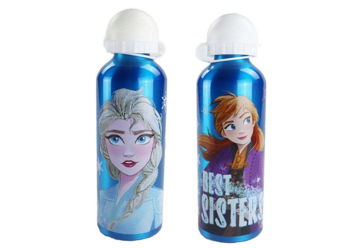 Disney Trinkflasche Disney Die Eiskönigin Alu Wasserflasche Flasche 500 ml, Anna Elsa von Disney
