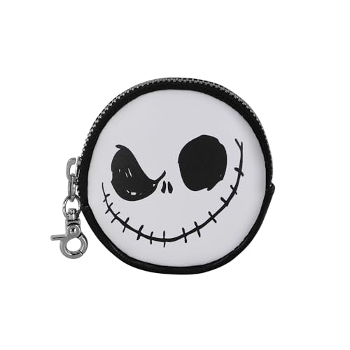 Disney Unisex Nightmare Before Christmas Face-Cookie Portemonnaie, Schwarz, 8,7 x 8,7 cm von Disney