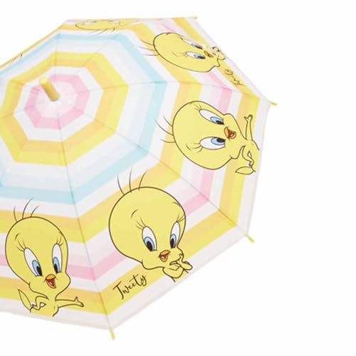 Disney Warner Bros, Regenschirm, Unisex, Kinder, Erwachsene, Regen- und Windschutz, faltbar, langlebig, wasserdicht, Modell WB 5250700-701-702-Yellow + Blue-435, blau, Taille unique jeune, Klassisch von Disney