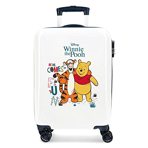 Disney Winnie The Pooh Kabinentrolley, weiß, 38 x 55 x 20 cm, Hartplastik, seitlicher Kombinationsverschluss, 34 l, 2 kg, 4 Räder Disney Winnie The Pooh Kabinentrolley, weiß, 38 x 55 x 20 cm, Hartplastik, seitlicher Kombinationsverschluss, 34 l, 2 kg, 4 Räder von Disney