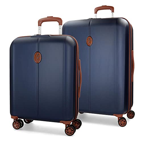 EL Potra Ocuri Koffer-Set, blau, 55/70 cm, starr, ABS-Verschluss, integriert, 118 l, 6,98 kg, 4 Räder, Handgepäck, blau, Kofferset von Disney