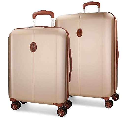 Disney Das andere Ocuri Kofferset beige 55/70 cm starr ABS integriertes TSA-Schloss 118 l 6,98 kg 4 Doppelrollen für die Hand, Beige, Kofferset, Champagner, 0, Kofferset von Disney