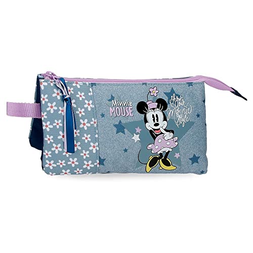 Federmäppchen im Disney-Minnie-Stil, blau, 22 x 12 x 5 cm, Polyester Federmäppchen im Disney-Minnie-Stil, blau, 22 x 12 x 5 cm, Polyester von Disney
