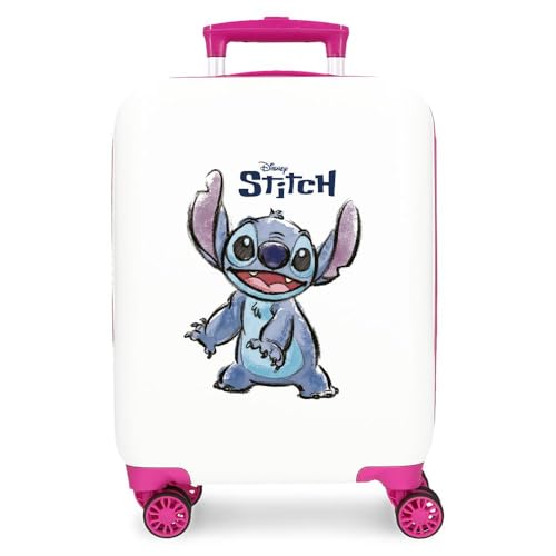 Joumma Disney Adorable Stitch Kabinenkoffer, weiß, 33 x 50 x 20 cm, starr, 2 kg, 2 kg, 33 l, Handgepäck, weiß, Talla única, Kabinenkoffer Joumma Disney Adorable Stitch Kabinenkoffer, weiß, 33 x 50 x 20 cm, starr, 2 kg, 2 kg, 33 l, Handgepäck, weiß, Talla única, Kabinenkoffer von Disney