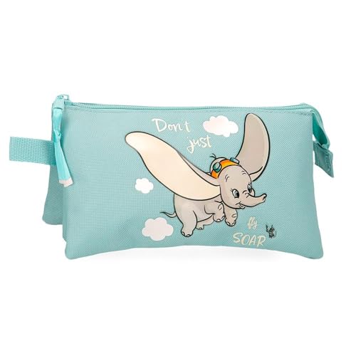 Joumma Disney Dumbo Fly Dreifach-Federmäppchen, Blau, 22 x 12 x 5 cm, Polyester, 1,32 l, blau, Talla única, Dreifachmäppchen Joumma Disney Dumbo Fly Dreifach-Federmäppchen, Blau, 22 x 12 x 5 cm, Polyester, 1,32 l, blau, Talla única, Dreifachmäppchen von Enso