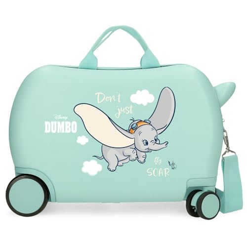 Joumma Disney Dumbo Fly Kinderkoffer, Blau, 45 x 31 x 20 cm, Harter ABS-Kunststoff, 24,6 l, 1,8 kg, 4 Räder, Handgepäck, Handgepäck, blau, Kinderkoffer Joumma Disney Dumbo Fly Kinderkoffer, Blau, 45 x 31 x 20 cm, Harter ABS-Kunststoff, 24,6 l, 1,8 kg, 4 Räder, Handgepäck, Handgepäck, blau, Kinderkoffer von Disney