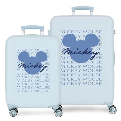 Joumma Disney Have A Good Time Kofferset, Blau, 55/65 cm, starr, 6 kg, seitlicher Kombinationsverschluss, ABS, 6 kg, 91 l, Handgepäck, blau, Talla única, Koffer-Set Joumma Disney Have A Good Time Kofferset, Blau, 55/65 cm, starr, 6 kg, seitlicher Kombinationsverschluss, ABS, 6 kg, 91 l, Handgepäck, blau, Talla única, Koffer-Set von Disney