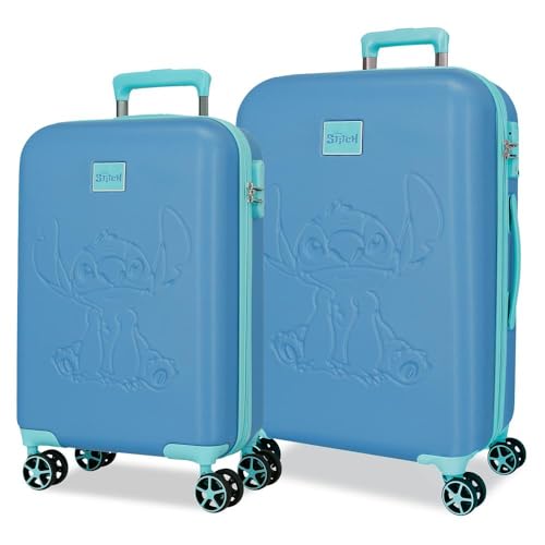 Joumma Disney Kofferset mit Stitch, Blau, 55/60 cm, starr, 6,26 kg, TSA-ABS, 6,26 kg, 100,64 l, Handgepäck, blau, Talla única, Koffer-Set Joumma Disney Kofferset mit Stitch, Blau, 55/60 cm, starr, 6,26 kg, TSA-ABS, 6,26 kg, 100,64 l, Handgepäck, blau, Talla única, Koffer-Set von Disney