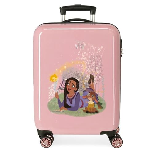 Joumma Disney Make a Wish Kabinenkoffer, Rosa, 38 x 55 x 20 cm, starr, ABS, seitlicher Kombinationsverschluss, 34 l, 2 kg, 4 Räder, Gepäck, Hand, Rosa, Kabinenkoffer Joumma Disney Make a Wish Kabinenkoffer, Rosa, 38 x 55 x 20 cm, starr, ABS, seitlicher Kombinationsverschluss, 34 l, 2 kg, 4 Räder, Gepäck, Hand, Rosa, Kabinenkoffer von Disney