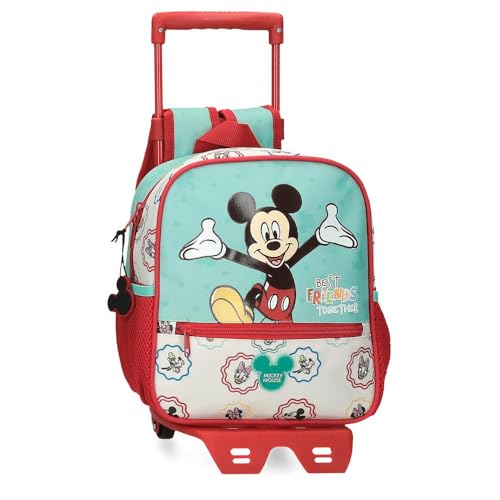 Joumma Bags, Disney Mickey Best Friends Together, Schulrucksack, Kindergartenrucksack, aus Polyester, mit Tragegriff Oben, Breiten und verstellbaren Schulterriemen, Mehreren Taschen. von Disney