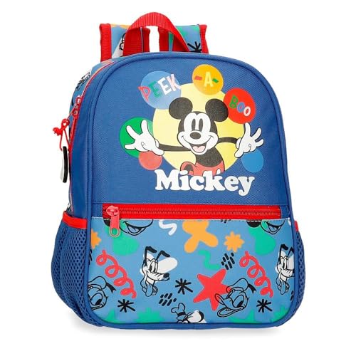 Disney Micky Peek a Boo, Schulrucksack, aus Polyester, Verschiedene Taschen und Fächer, breite Träger, ergonomisch und gepolstert., blau, Rucksack 28 Disney Micky Peek a Boo, Schulrucksack, aus Polyester, Verschiedene Taschen und Fächer, breite Träger, ergonomisch und gepolstert., blau, Rucksack 28 von Disney